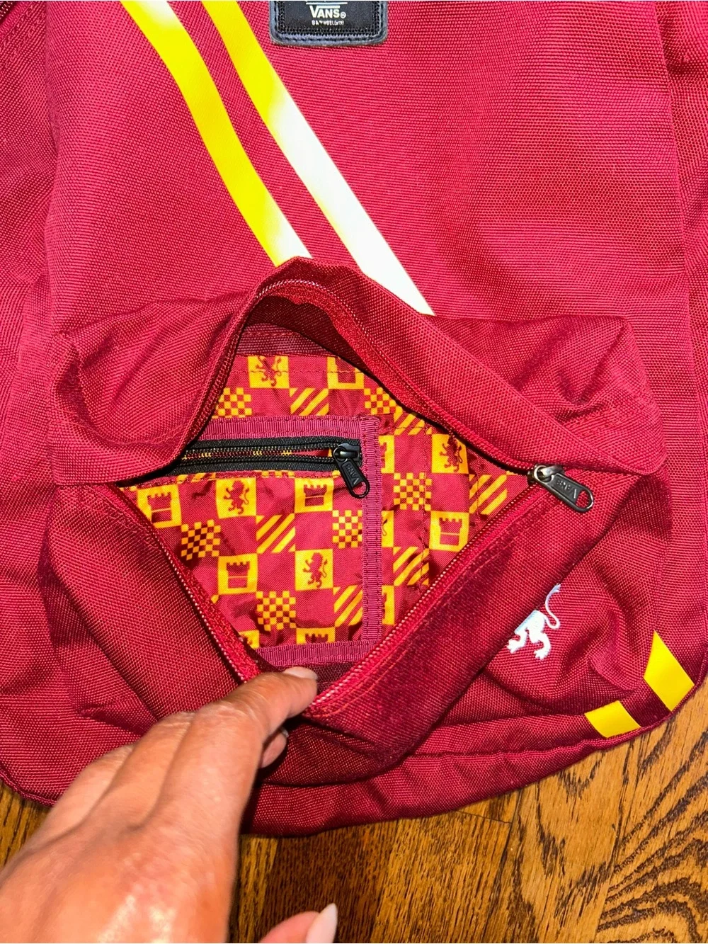 Vans Gryffindor Backpack in Maroon w/ Gold Stripes back to school kids backpack